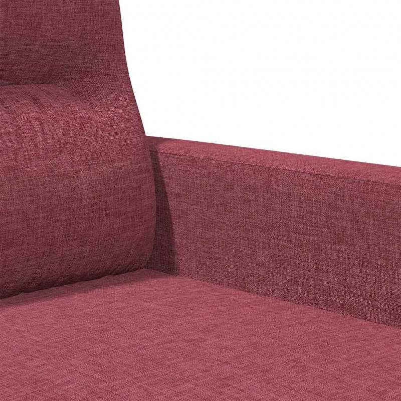 Sofa 2-osobowa, winna czerwień, 120 cm, tapicerowana tkaniną