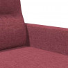 Sofa 2-osobowa, winna czerwień, 120 cm, tapicerowana tkaniną