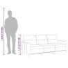 3-osobowa sofa, kremowa, 180 cm, tapicerowana tkaniną