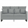 Sofa 2-osobowa, jasnoszara, 120 cm, tapicerowana tkaniną
