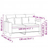 Sofa 2-osobowa, brązowa, 120 cm, tapicerowana tkaniną