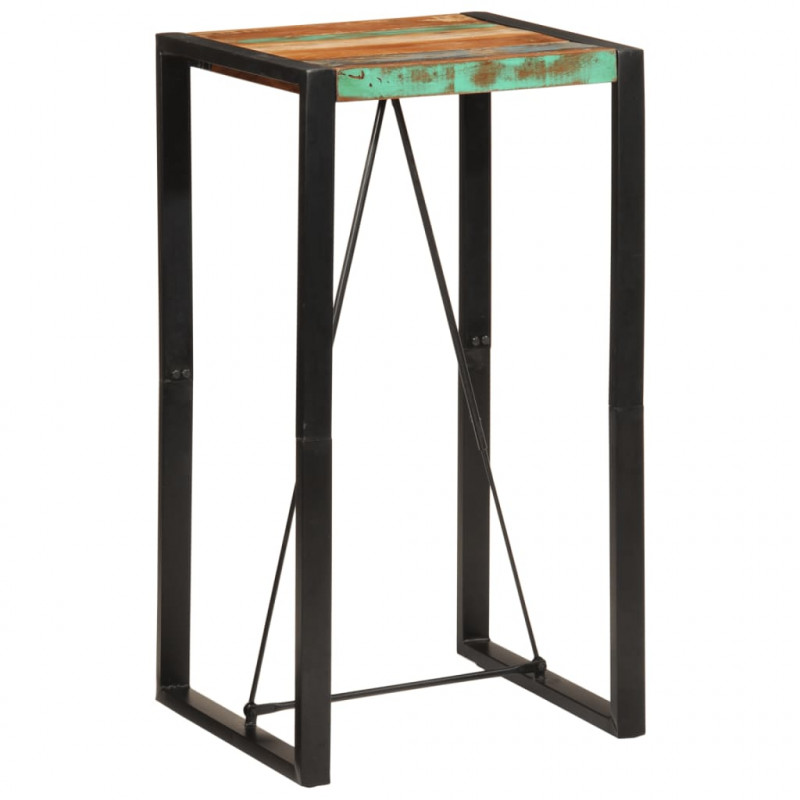 Stolik barowy, 60x55x110, lite drewno z odzysku