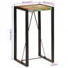 Stolik barowy, 60x55x110, lite drewno z odzysku