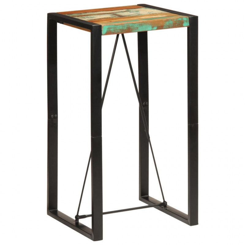 Stolik barowy, 60x55x110, lite drewno z odzysku