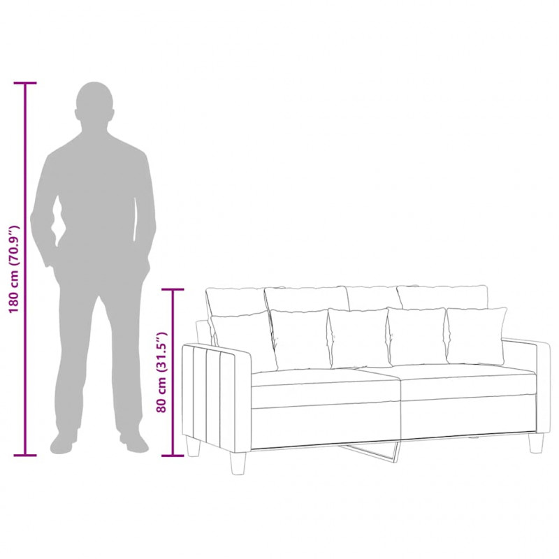 Sofa 2-osobowa, winna czerwień, 140 cm, tapicerowana tkaniną