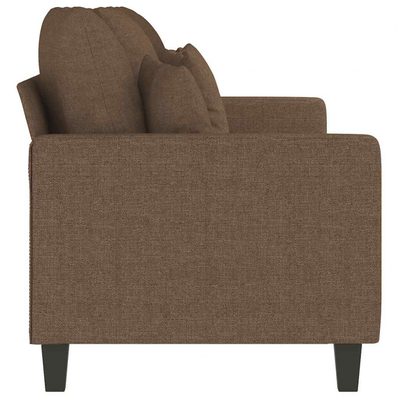 Sofa 3-osobowa, brązowa, 180 cm, tapicerowana tkaniną