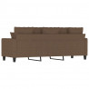 Sofa 3-osobowa, brązowa, 180 cm, tapicerowana tkaniną