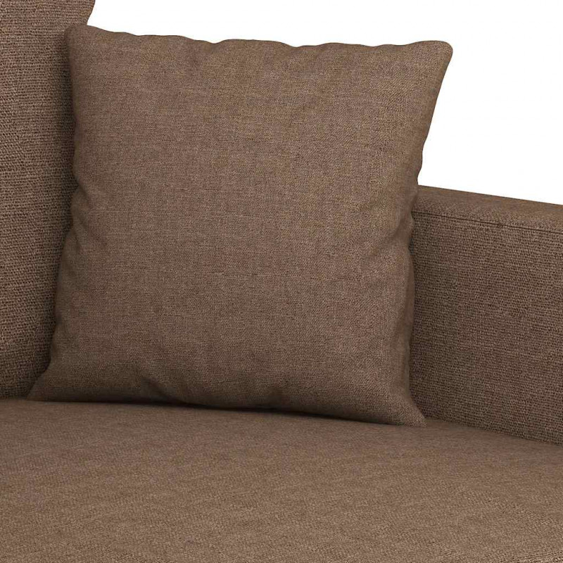 Sofa 3-osobowa, brązowa, 180 cm, tapicerowana tkaniną