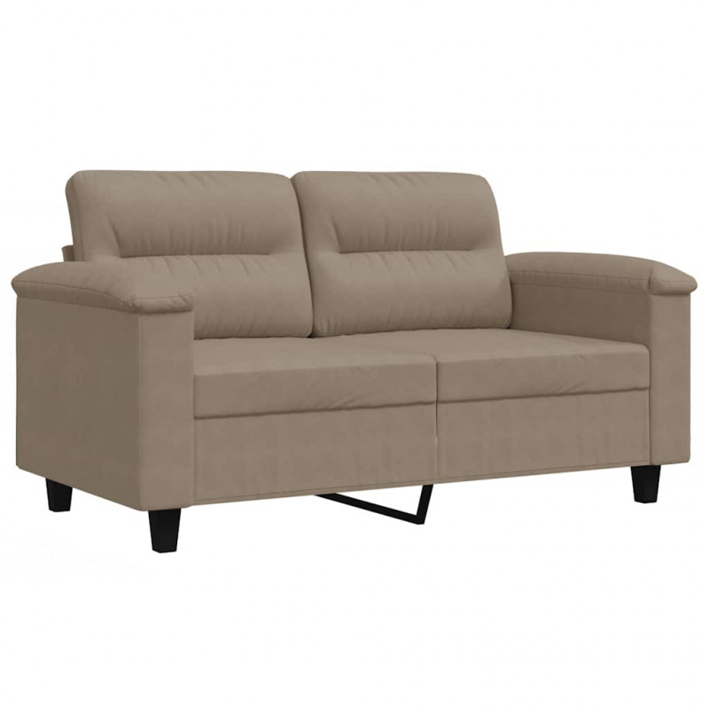 Sofa 2-osobowa, kolor taupe, 120 cm,tapicerowana mikrofibrą