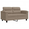 Sofa 2-osobowa, kolor taupe, 120 cm,tapicerowana mikrofibrą