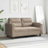 Sofa 2-osobowa, kolor taupe, 120 cm,tapicerowana mikrofibrą