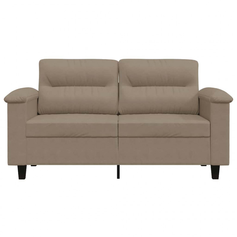 Sofa 2-osobowa, kolor taupe, 120 cm,tapicerowana mikrofibrą