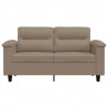 Sofa 2-osobowa, kolor taupe, 120 cm,tapicerowana mikrofibrą