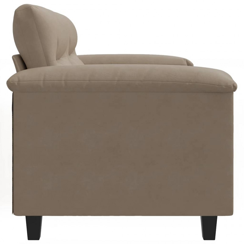 Sofa 2-osobowa, kolor taupe, 120 cm,tapicerowana mikrofibrą