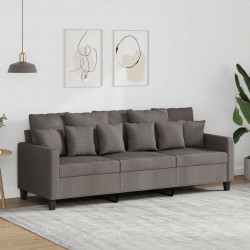 Sofa 3-osobowa, kolor taupe, 180 cm, tapicerowana tkaniną