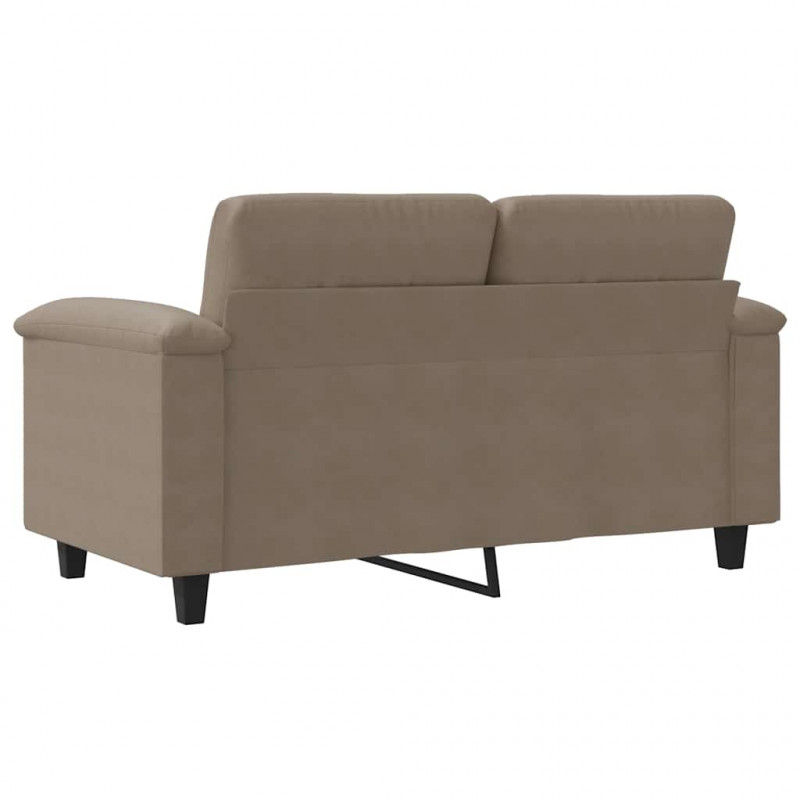 Sofa 2-osobowa, kolor taupe, 120 cm,tapicerowana mikrofibrą