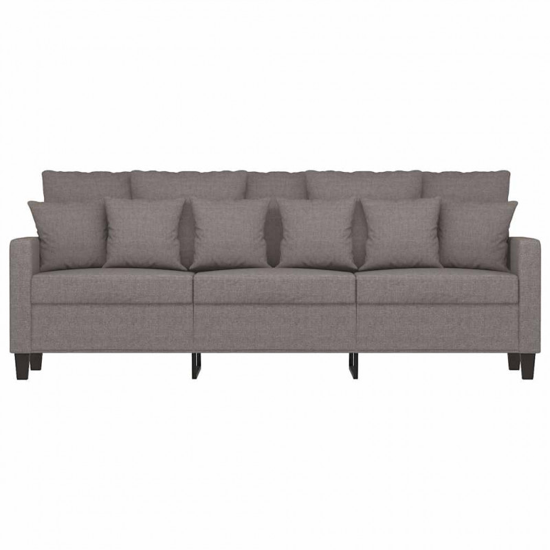 Sofa 3-osobowa, kolor taupe, 180 cm, tapicerowana tkaniną