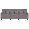 Sofa 3-osobowa, kolor taupe, 180 cm, tapicerowana tkaniną