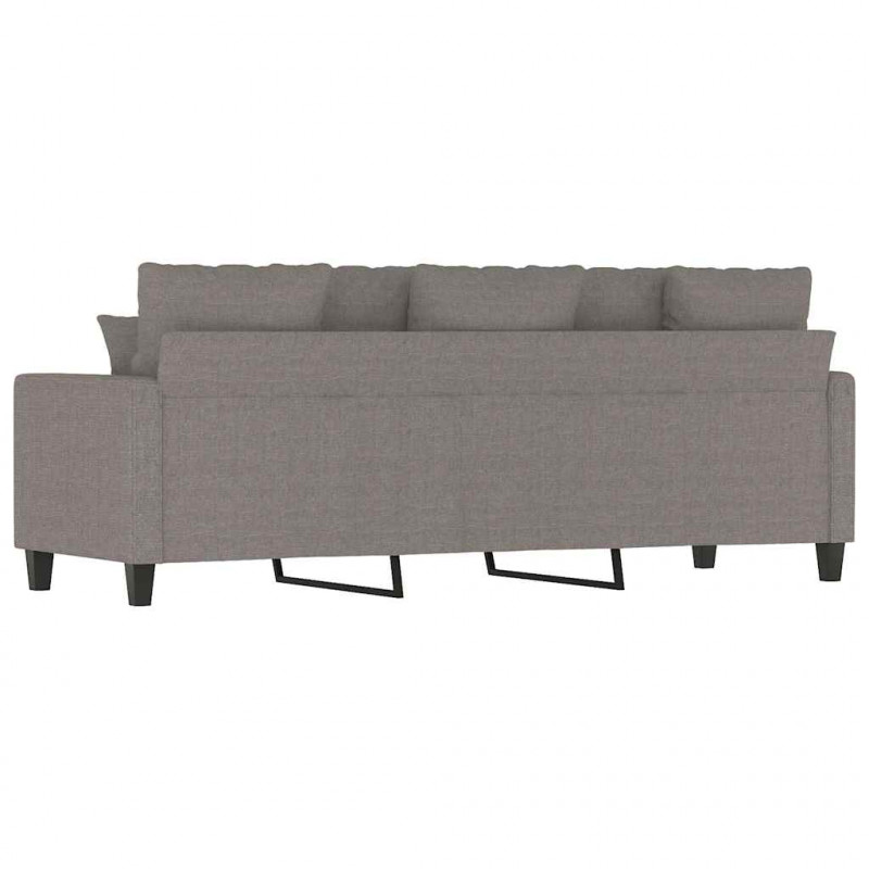 Sofa 3-osobowa, kolor taupe, 180 cm, tapicerowana tkaniną