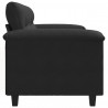 Sofa 2-osobowa, czarna, 120 cm, tapicerowana mikrofibrą