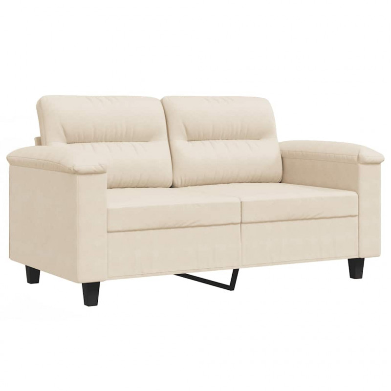 Sofa 2-osobowa, beżowy, 120 cm, obity mikrofibrą
