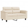 Sofa 2-osobowa, beżowy, 120 cm, obity mikrofibrą
