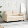 Sofa 2-osobowa, beżowy, 120 cm, obity mikrofibrą