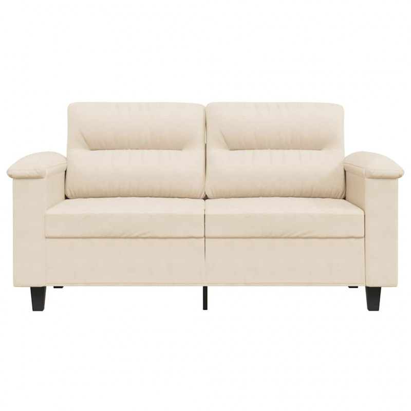 Sofa 2-osobowa, beżowy, 120 cm, obity mikrofibrą