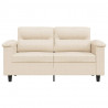 Sofa 2-osobowa, beżowy, 120 cm, obity mikrofibrą