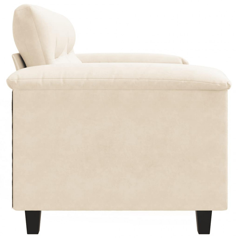 Sofa 2-osobowa, beżowy, 120 cm, obity mikrofibrą