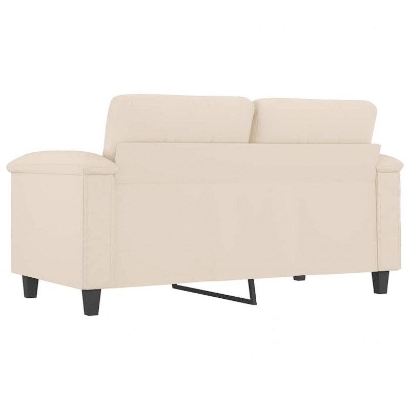 Sofa 2-osobowa, beżowy, 120 cm, obity mikrofibrą