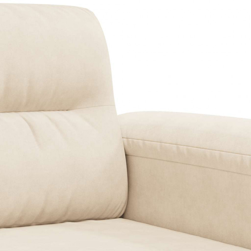Sofa 2-osobowa, beżowy, 120 cm, obity mikrofibrą