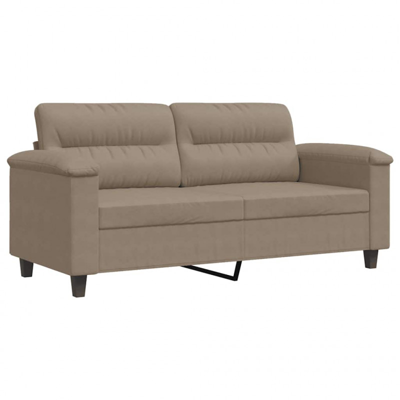 Sofa 2-osobowa, taupe, 140 cm, tapicerowana mikrofibrą
