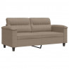 Sofa 2-osobowa, taupe, 140 cm, tapicerowana mikrofibrą