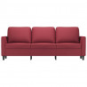 3-osobowa sofa, winna czerwień, 180 cm, sztuczna skóra