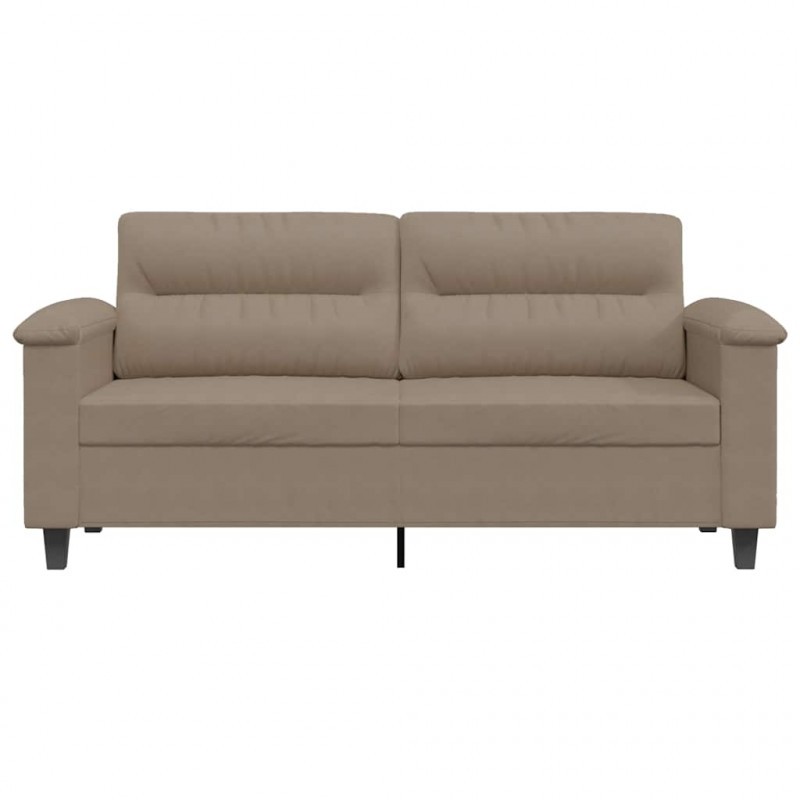 Sofa 2-osobowa, taupe, 140 cm, tapicerowana mikrofibrą