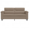 Sofa 2-osobowa, taupe, 140 cm, tapicerowana mikrofibrą