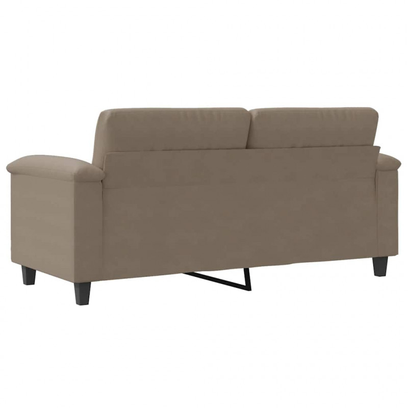 Sofa 2-osobowa, taupe, 140 cm, tapicerowana mikrofibrą