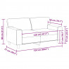 2-osobowa sofa, czarna, 120 cm, sztuczna skóra