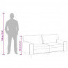 2-osobowa sofa, kremowy, 140 cm, sztuczna skóra