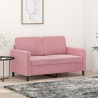 Sofa 2-osobowa, różowy, 120 cm, tapicerowana aksamitem