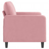 Sofa 2-osobowa, różowy, 120 cm, tapicerowana aksamitem