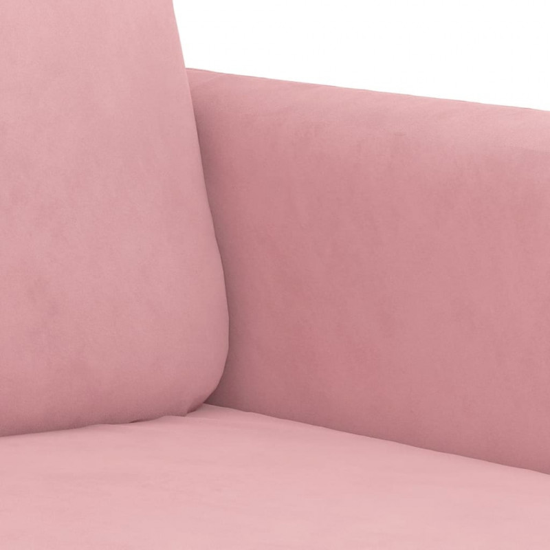 Sofa 2-osobowa, różowy, 120 cm, tapicerowana aksamitem