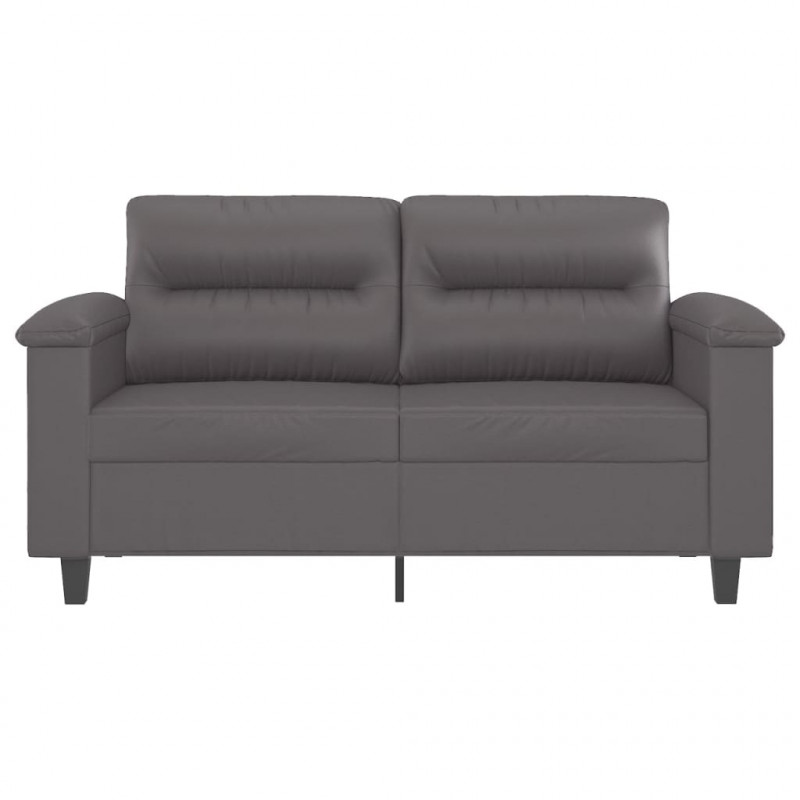 2-osobowa sofa, szary, 120 cm, sztuczna skóra
