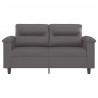 2-osobowa sofa, szary, 120 cm, sztuczna skóra