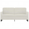 Sofa 2-osobowa, kremowy, 140 cm, tapicerowana aksamitem