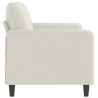 Sofa 2-osobowa, kremowy, 140 cm, tapicerowana aksamitem