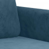 Sofa 2-osobowa, niebieski, 140 cm, tapicerowana aksamitem