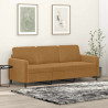 Sofa 3-osobowa, brązowa, 180 cm, tapicerowana aksamitem