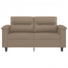 2-osobowa sofa, kolor cappuccino, 120 cm, sztuczna skóra